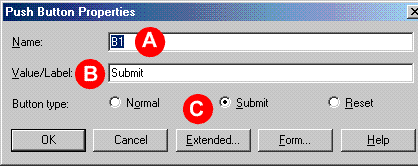 push button properties menu
