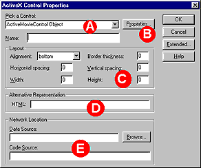 ActiveX control box