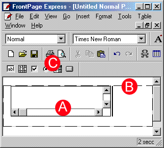 frontpage express indow showing form addition
