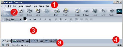 Composer window of Netscape 6.2